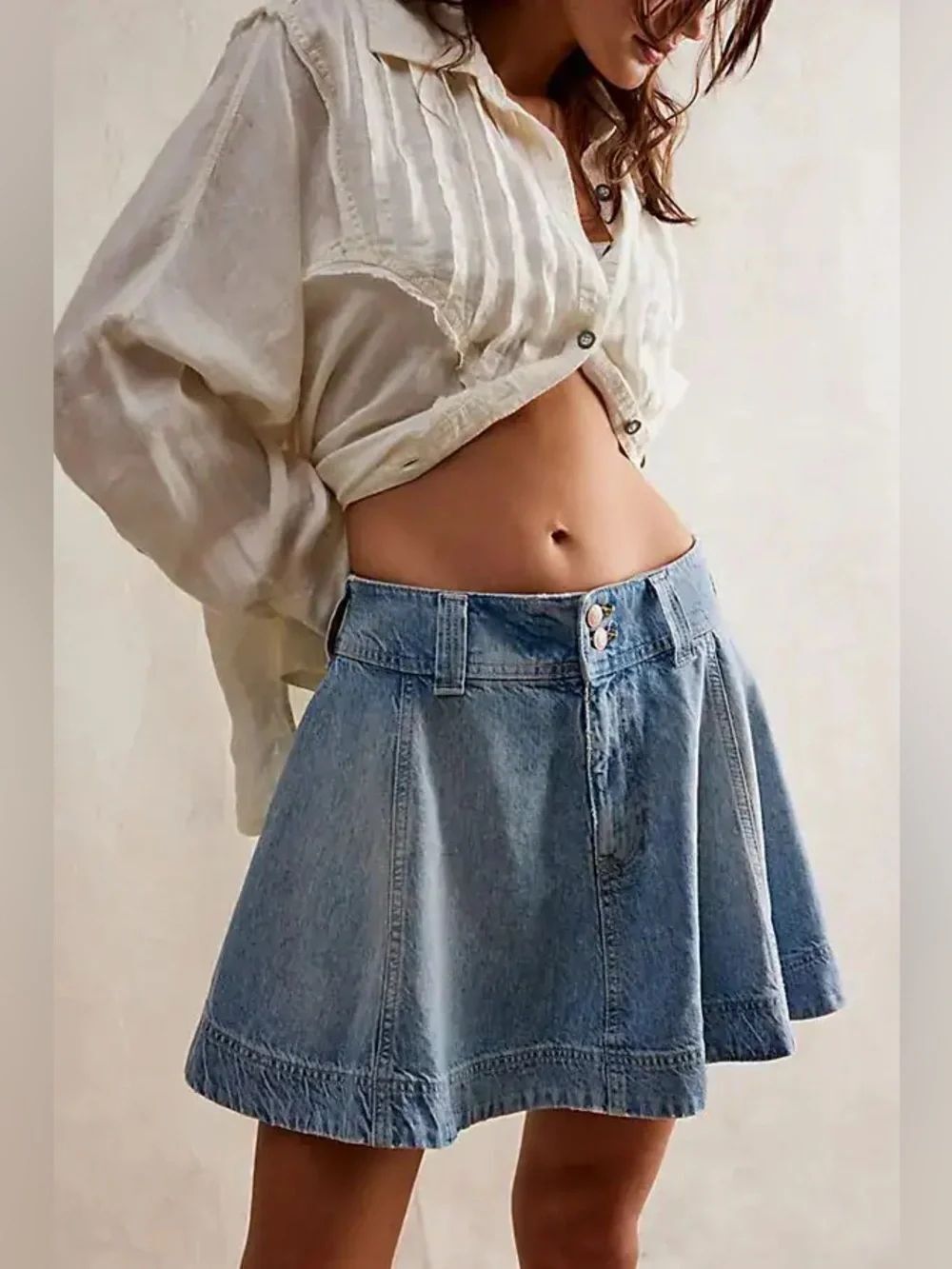 FreeโPeople We The Free Wonderland Denim Skirt Size 29